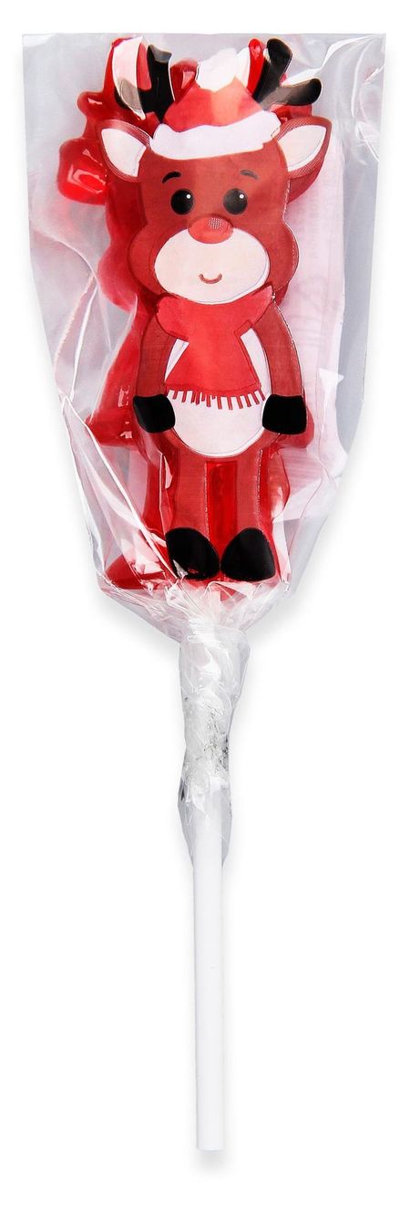 Карамель леденцовая АШАН Красная птица Олененок на палочке, 22 г