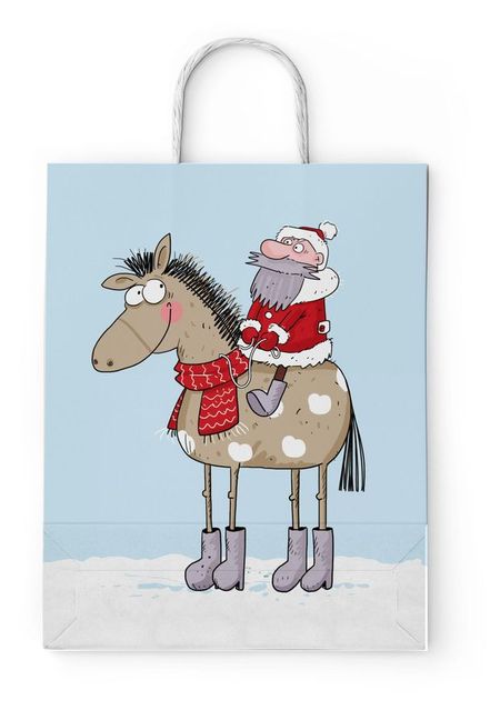 Пакет подарочный ПЗБМ бумажный 45х35х15 см, 1 шт в ассортименте