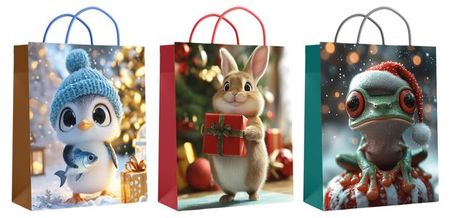 Пакет подарочный Centrum Новогодний милашки, 35х40х12 см 1 шт в ассортименте