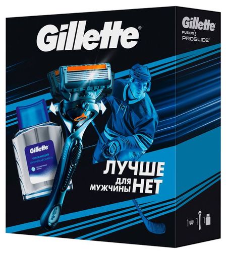Набор подарочный для мужчин Gillette Fusion5 ProGlide Лосьон после бритья 50 мл + Бритвенный станок с кассетой