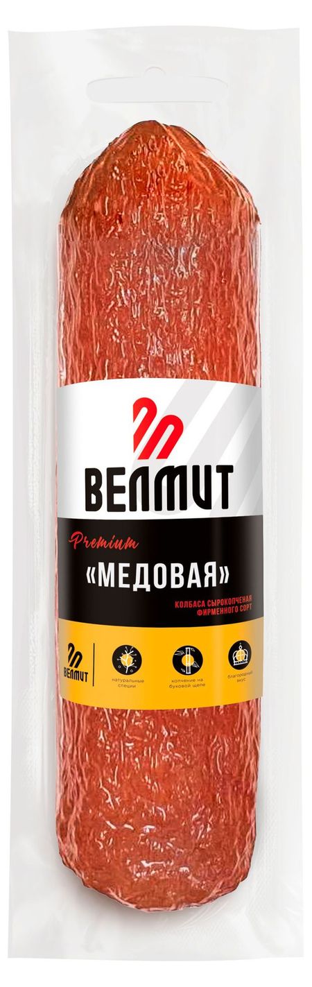Колбаса сырокопченая Велмит Медовая, ~ 400 г