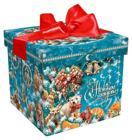 Подарок новогодний сладкий ПоД'Ари Кубик Малахит, 800 г