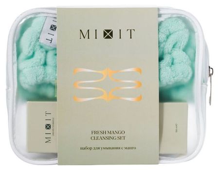 Набор подарочный Mixit Mango Cleansing, Гель масло гидрофильное 150 мл + Повязка + Нарукавники