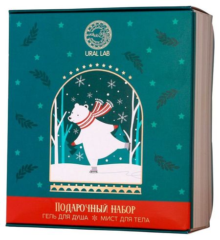 Набор подарочный Ural Lab, Гель для душа мини 110 мл + Мист для тела 88 мл