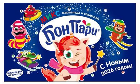 Подарок новогодний сладкий Бон Пари Адвент календарь, 427 г