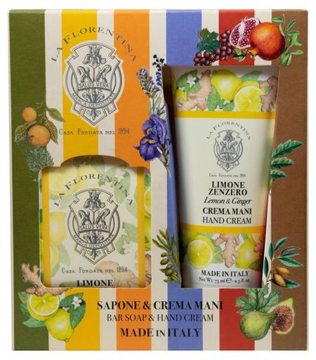 Набор подарочный La Florentina Лимон и Имбирь, Крем 75 мл + Мыло 106 г
