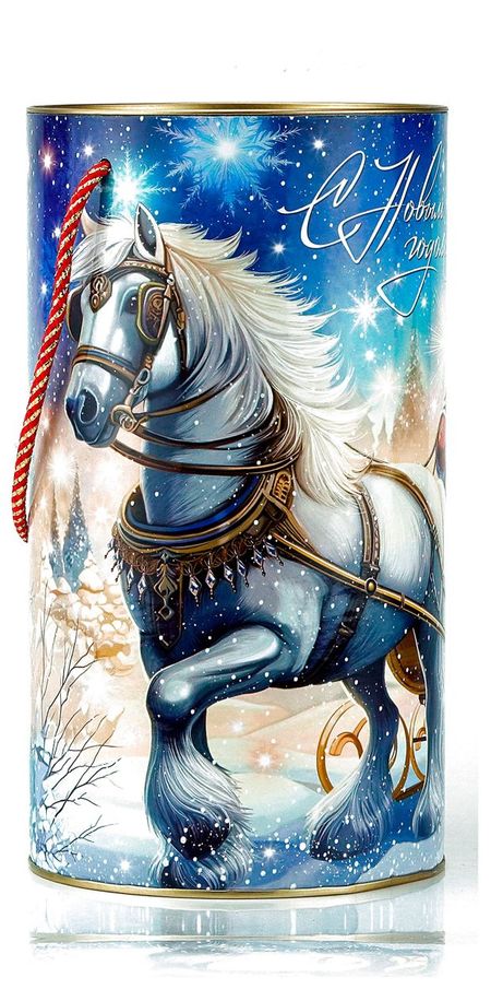 Подарок новогодний сладкий Мосупак Белый конь, 883 г