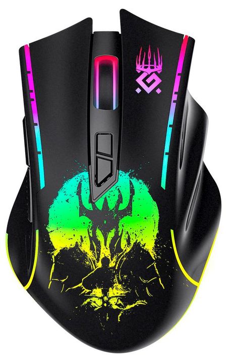 Мышь игровая Defender Беспроводная Kronos GM-695 черный 7 кнопок 1600dpi 400мАч