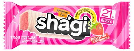 Батончик протеиновый Protein Rex Shagi с клубникой, 40 г клэр фридман кого бы съесть