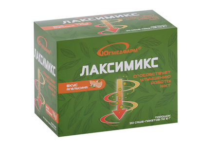 Лаксимикс Югмедфарм со вкусом апельсина, 5 г, 20 шт, саше-пакет