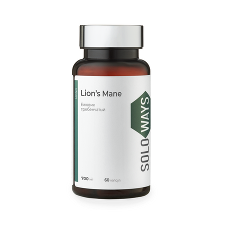 БАД Ежовик гребенчатый (ноотроп для мозга),SOLOWAYS, 60 капс