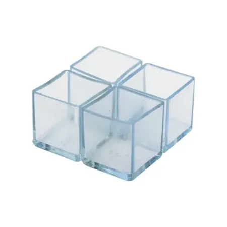 Заглушка на мебельную ножку KONSENSA 20x20 мм квадратные пластик цвет прозрачный 4 шт.