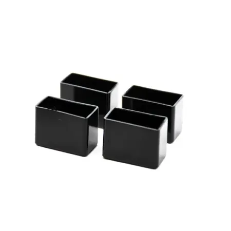 Заглушка на мебельную ножку KONSENSA 15x30 мм прямоугольные пластик цвет черный 4 шт.