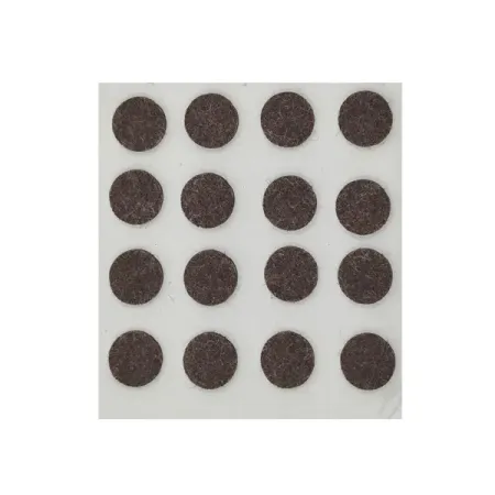 Накладка на мебельные ножки KONSENSA 16 мм круглые фетр цвет коричневый 16 шт.