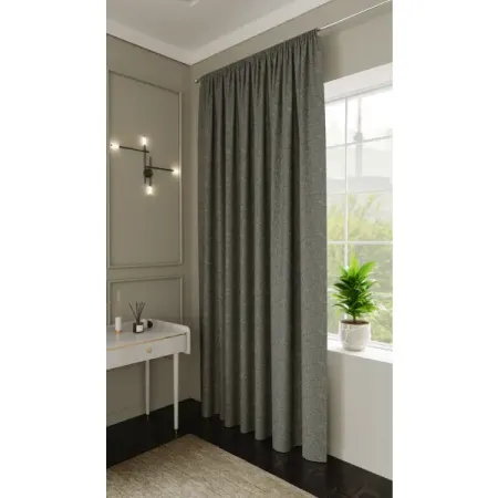 Штора на ленте Pisa 200x280 см цвет темно-серый