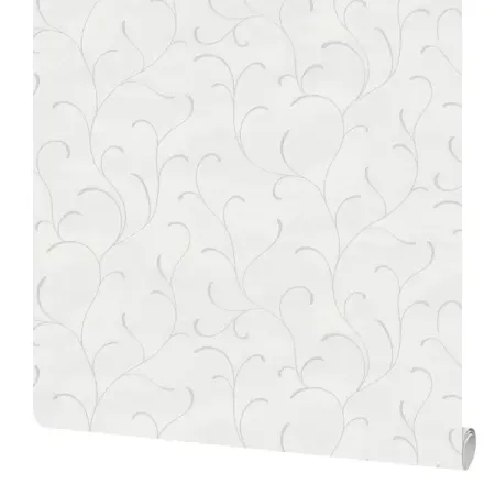 Обои флизелиновые Московская обойная фабрика Теона белые 1.06 м 4386-1