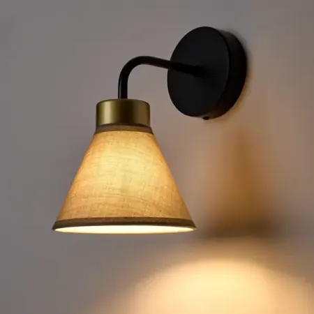 Настенный светильник Freya Natta цвет черный/бежевый