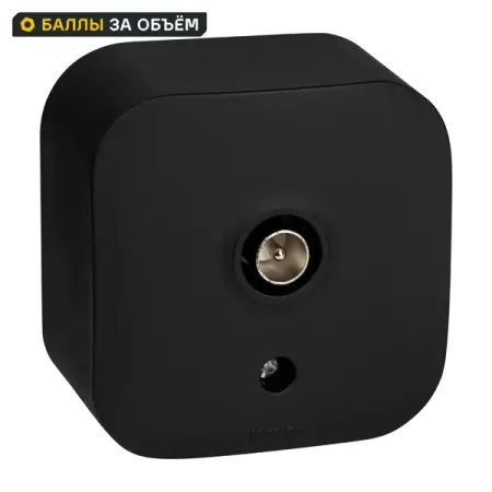 Телевизионная розетка накладная Legrand Quteo без заземления цвет черный розетка bseed для телевизора с стеклянной панелью