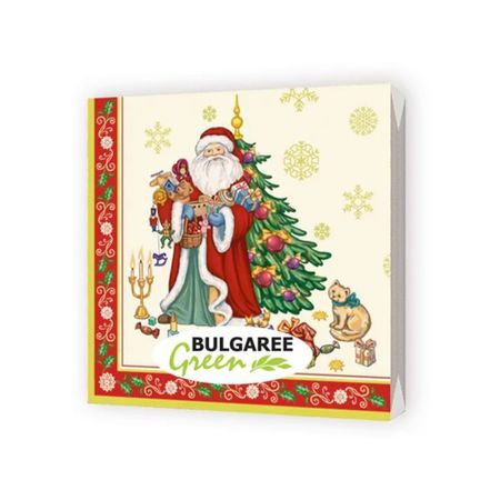 Салфетки трехслойные 33 см Bulgaree Green Подарки Деда Мороза книжки панорамки 4 разворота подарки дедушки мороза