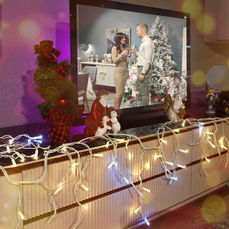 Электрогирлянда новогодняя Reason 200 led теплый белый 0,4+6 м без стартового шнура