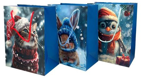 Пакет подарочный Centrum новогодний Милашки 18х23 см, 1 шт в ассортименте