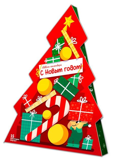 Шоколад молочный Chokocat Адвент календарь Гора подарков, 75 г