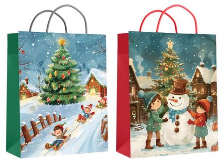 Пакет подарочный Centrum Новогодний снеговик, 18х23х10 см 1 шт в ассортименте