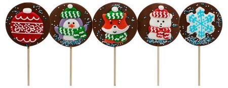 Шоколад на палочке Piratmarmelad Новогоднее настроение, 35 г 1 шт в ассортименте