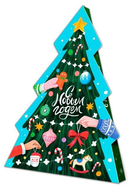 Шоколад молочный Chokocat Адвент календарь Наряжаем елку, 75 г