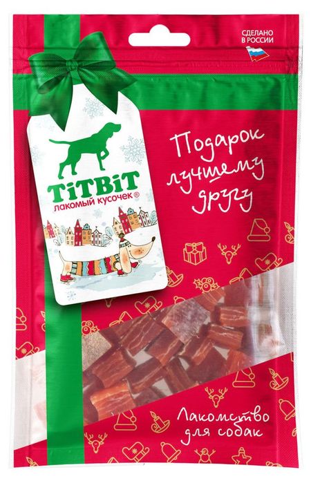 Лакомство для собак TiTBiT Кубики из лосося, 80 г