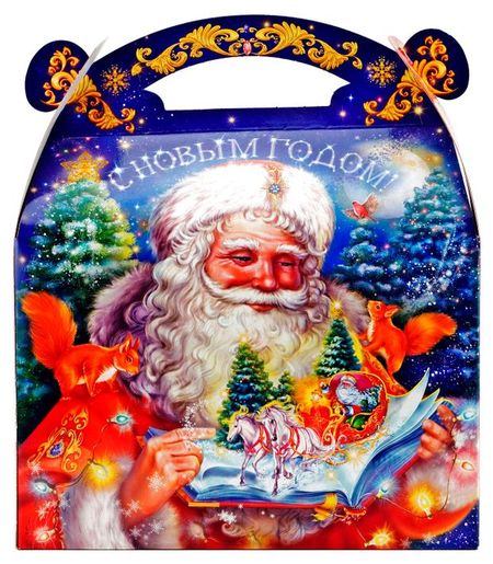 Подарок новогодний сладкий Мосупак Сумочка Дед Мороз и сказка, 980 г