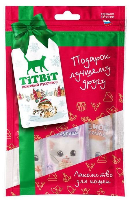 Лакомство для кошек TiTBiT Мусс вкус ассорти, 3х15 г