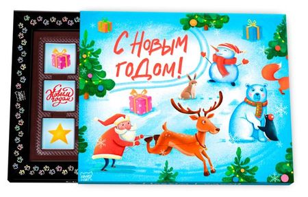 Шоколад молочный Chokocat Чокобокс Новогодняя поляна, 60 г