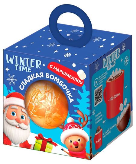 Шар из глазури КОНФИТРЕЙД Winter Time с добавлением маршмеллоу, 28 г энчантималс волшебный лес