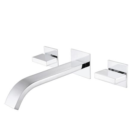 Смеситель для раковины встраиваемый Abber Wasserfall двухвентильный хром (AF8612) электродная трубка zy из латуни 100 шт od0 3 1 0 мм 400 мм