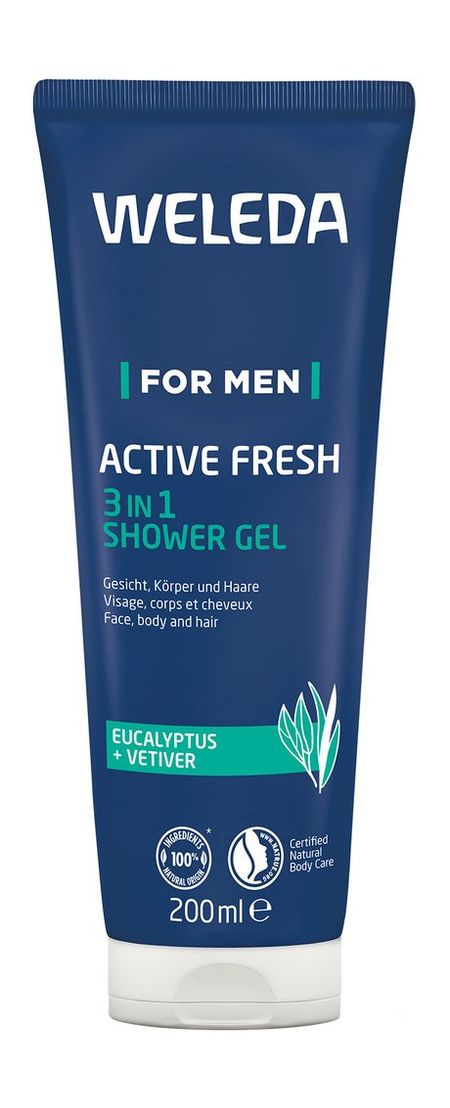 Weleda for Men Active Fresh 3-in-1 Shower Gel витамин с 900мг апельсин без сахара gls таблетки шипучие 3 8г 20шт