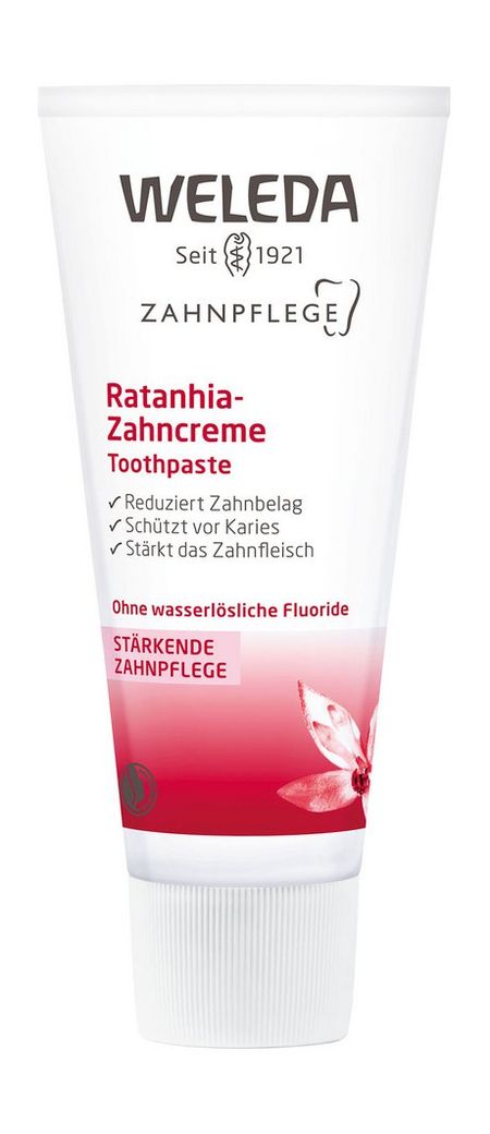 Weleda Ratanhia Toothpaste зубная паста colgate крепкие зубы дыхание для укрепления эмали и защиты от кариеса 100 мл