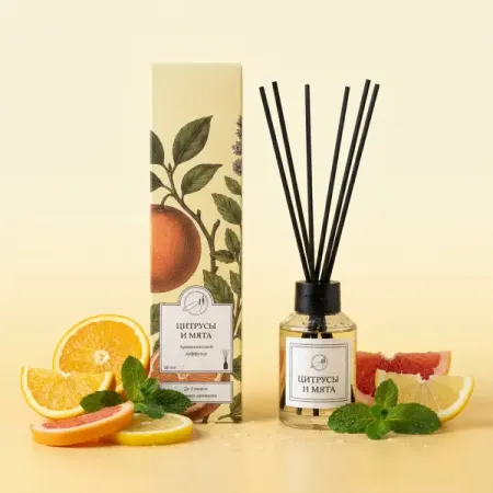 Ароматический диффузор Aroma Harmony Цитрусы и мята 60 мл вечернее валериана хмель мята парафарм драже 0 2г 100шт