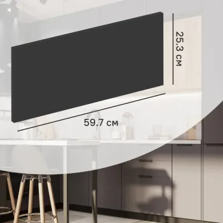 Фасад кухонного шкафа София 59.7x25.3 см KONSENSA ЛДСП цвет серый лоток горизонтальный серый