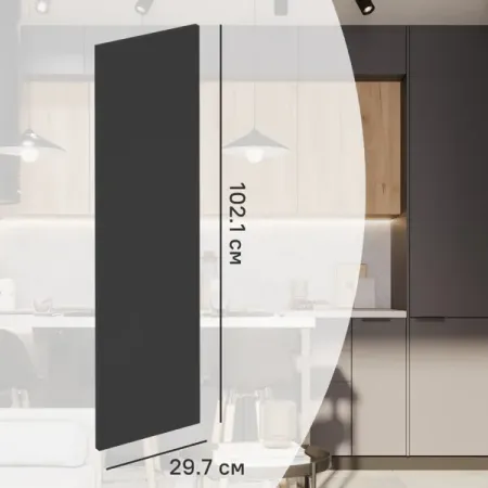 Фасад кухонного шкафа София 29.7x102.1 см KONSENSA ЛДСП цвет серый фасад шкафа угловой виано 363x716x16мм лакированная лдсп серый камень