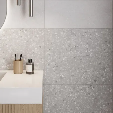 Настенная плитка Gracia Ceramica Bravo 02 25x60 см 1.2 м² цвет серый кухонные шторы из хлопка и льна короткие с кисточками для кафе