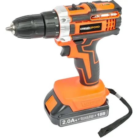 Дрель-шуруповерт аккумуляторная Спец БДА-18-П, 18 В Li-Ion 2x2 Ач