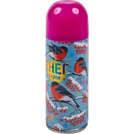 Снег-спрей 250 мл мультицветн искусственный снег для декора 200г