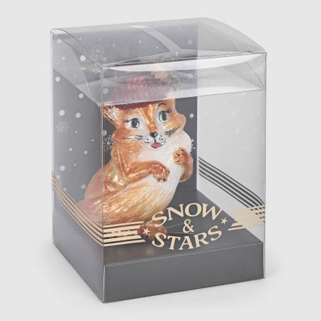 Игрушка ёлочная Snow and Stars Лисичка в шапочке лисичка