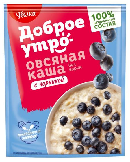 Каша овсяная Увелка с черникой, 40 г дональд дж трамп как стать богатым