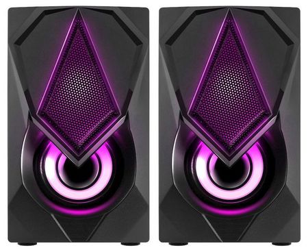 Акустическая 2.0 система Defender Solar 1 6Вт, подсветка, питание от USB