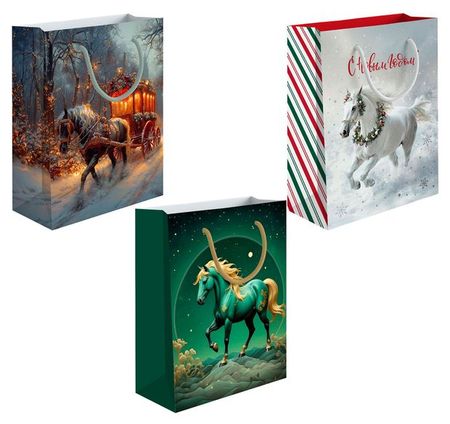 Пакет подарочный глянцевый Символ года, 18х23 см 1 шт в ассортименте о сологубова самые интересные сценарии для семейных и корпоративных праздников