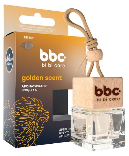 Ароматизатор воздуха автомобильный bi bi care Golden Scent флакон подвесной
