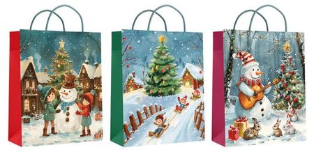 Пакет подарочный Centrum Новогодний снеговик, 26х32х12 см 1 шт в ассортименте