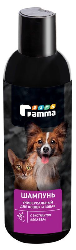 Шампунь для собак и кошек GAMMA универсальный с экстрактом Алоэ Вера, 250 мл